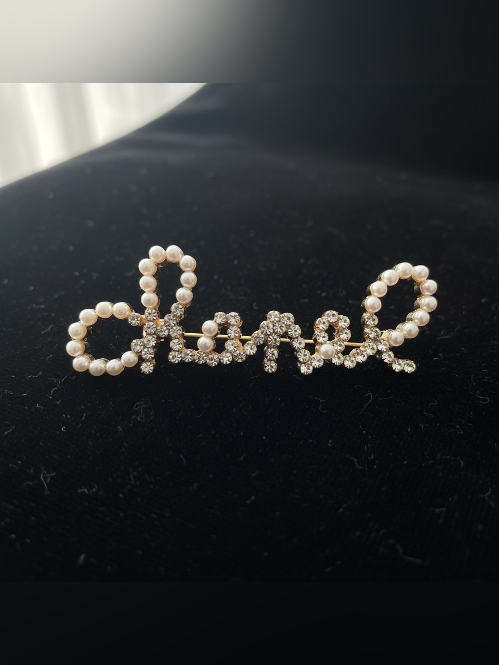 Fashion rhinestone pearl brooch